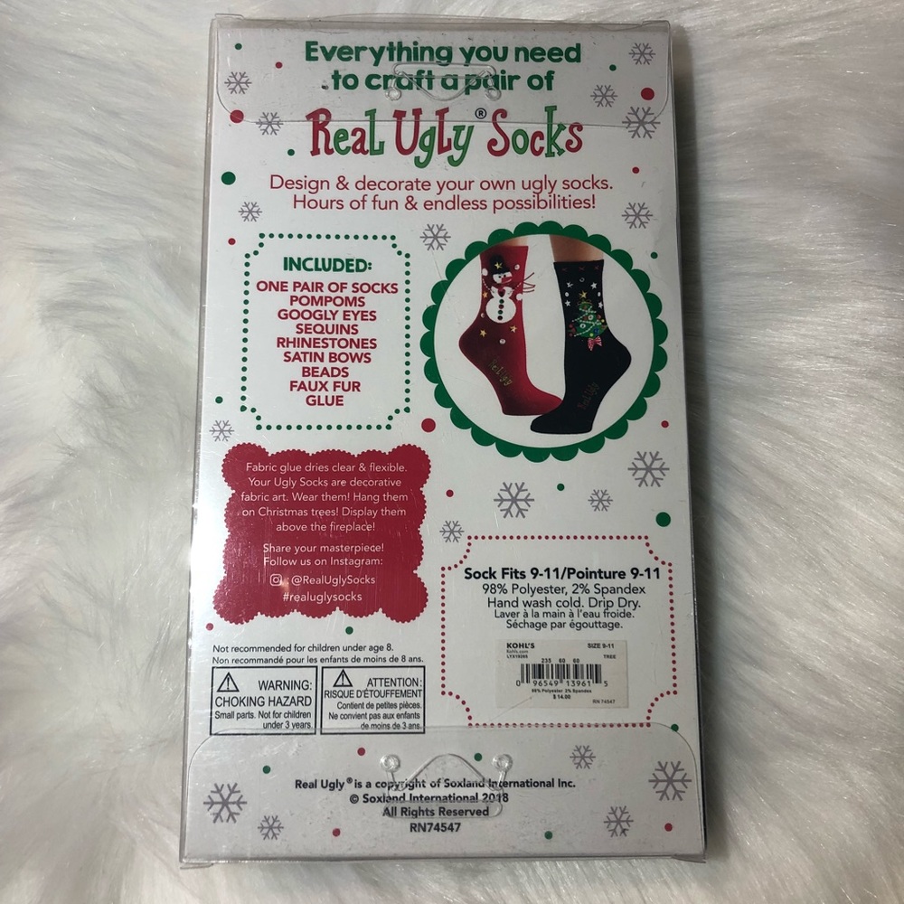 NIB Design your own Real Ugly Socks by Soxland